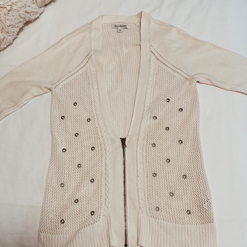 Zip Up American Eagle Cardigan